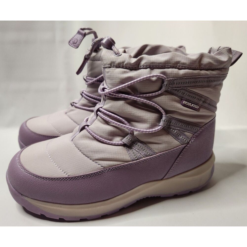 Lands' End Youth Girls Insulated Winter Boots Lavender Size 6